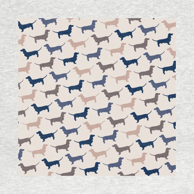 Elegant Wood Dachshund Pattern by XOOXOO